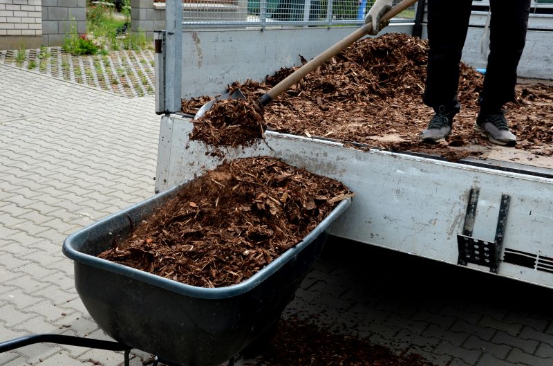 Cedar Mulch Spreading