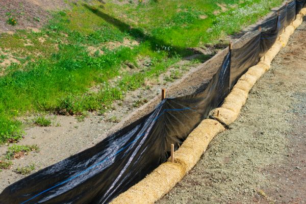 Straw Wattle Installation in Eden Prairie